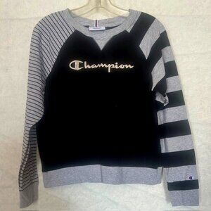 Women's Champion Long Sleeve Jersey Logo Multi Striped Size Small